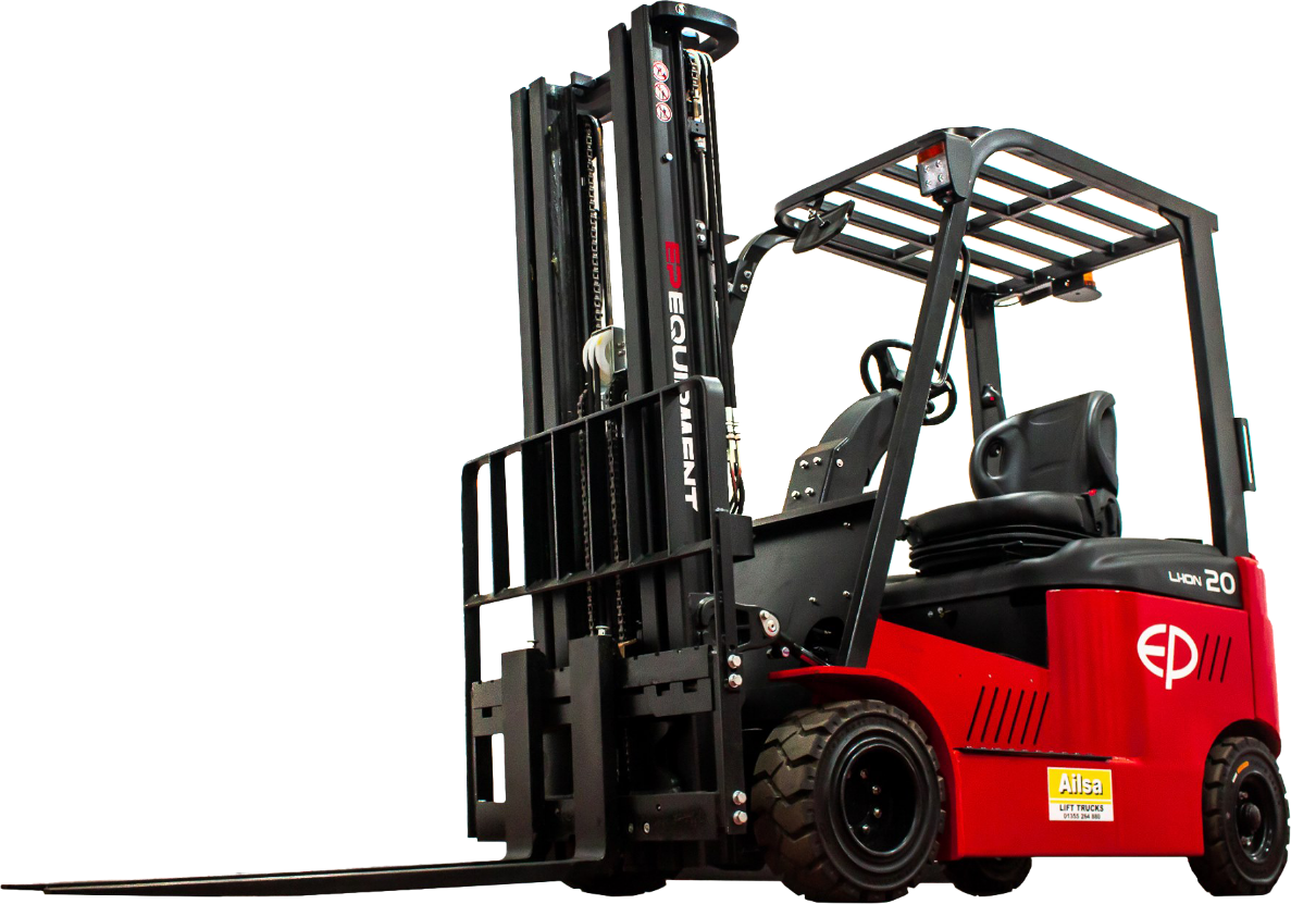 Commercial forklift unloading heavy pallets in Purley